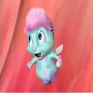 👑 Bibble Barbie Fairytopia Fee, süß, blau, lila, Bibble, Barbie telegram sticker