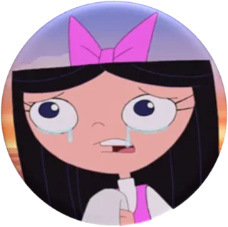 😭 Isabella Garcia-Shapiro Phineas and Ferb Cartone animato, Pianto, Triste, Isabella, Personaggio whatsapp sticker