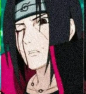 🖤 Itachi Naruto Anime, Ninja, Mangekyō, Sharingan, Itachi, Uchiha, Smutny telegram sticker