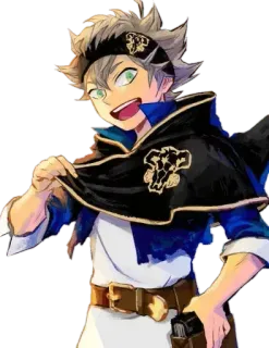 😋 Asta Black Clover anime, magic, fighter, shonen, manga telegram sticker