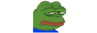 ☘ Pepe the Frog meme, sapo, triste, cultura da internet, emocional, Pepe telegram sticker