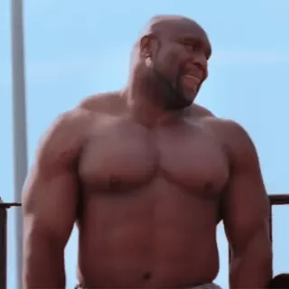 🙂 man, bodybuilder, muscles, fitness, strength, posing whatsapp sticker