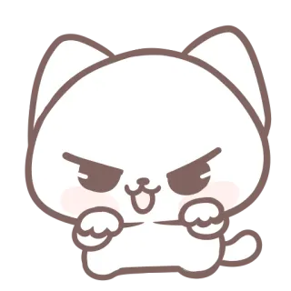 😼 gato, fofo, bravo, animal telegram sticker
