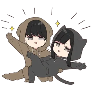🌟 anime, cartoon, cute, animal, chibi telegram sticker