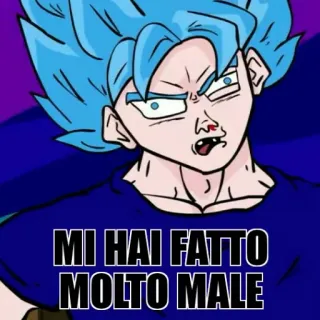 😀 MI HAI FATTO MOLTO MALE Italiano, Cartone animato, Anime, Disegno, Adesivo telegram sticker