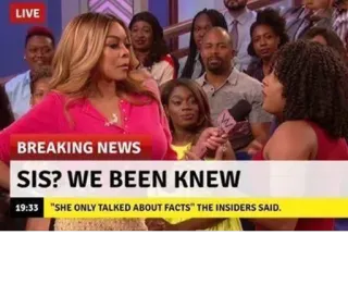 🤨 SIS? WE BEEN KNEW meme, gossip, television, news telegram sticker
