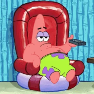 ✨ Patrick Star SpongeBob SquarePants Dessin animé, Télé, Personnage, Relax, Paresseux telegram sticker