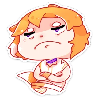 😐 cáo, anime, manga, nhân vật, biểu tượng cảm xúc, nhãn dán, phim hoạt hình whatsapp sticker
