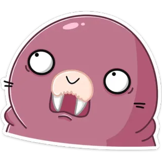 👀 Morse, Animal, Dessin animé, Sticker, Drôle, Mignon telegram sticker