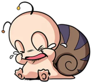 😭 siput, menangis, sedih, kartun, emoji, karakter, air mata, kawaii, imut whatsapp sticker