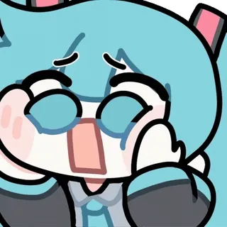 😫 Hatsune Miku Vocaloid telegram sticker
