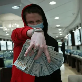 💸 money, wealth, cash, hundreds, ring whatsapp sticker