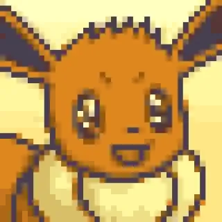 😍 Eevee Pokemon Eevee, Pokémon, binatang, imut, pixel art telegram sticker