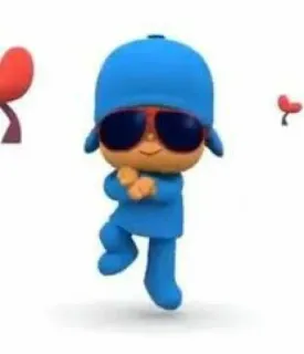 ☕️ Pocoyo cartoon, character, child, blue, animation, tv show, sunglasses telegram sticker
