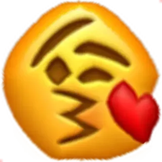 😘 Emoji, Baiser, Cœur, Amour, Affection, Émoticône telegram sticker
