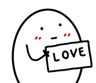 🥚 LOVE amor, fofo, personagem, expressão, mensagem, positivo telegram sticker