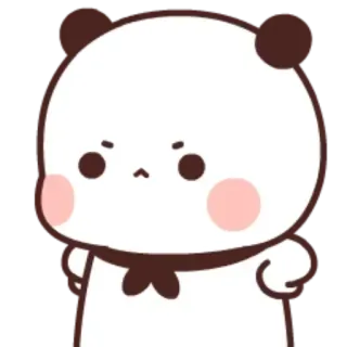 😠 Panda, Mignon, Dessin animé, Animal, Kawaii, Sticker whatsapp sticker