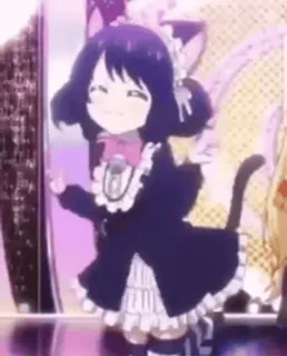 🌟 Anime, Garota gato, Kawaii, Maid, Fofo telegram sticker