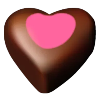 🍫 chocolate, doces, coração, dia dos namorados, doce, sobremesa telegram sticker
