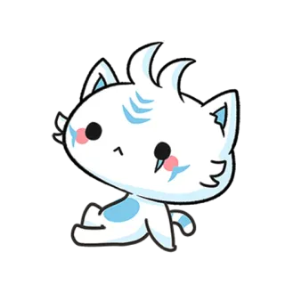 😐 고양이, 귀여운, 스티커, 동물, 만화 telegram sticker