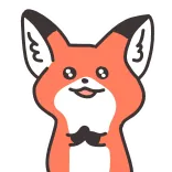 🥺 лиса, животное, милый, мультфильм, наклейка telegram sticker