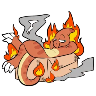 🔥 Charmeleon Charmeleon, Pokémon, fogo, lagarto, desenho animado, relaxante telegram sticker