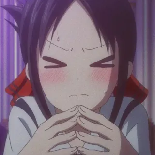 🌺 Kaguya Shinomiya Kaguya-sama: Love Is War 애니메이션, 만화, 카구야 님, 러브 이즈 워, 카구야 시노미야, 표정, 생각 telegram sticker