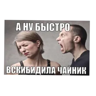 🖼 А НУ БЫСТРО
ВСКИБИДИЛА ЧАЙНИК Mème, Russe, Drôle, Crier, En colère, Skibidi telegram sticker