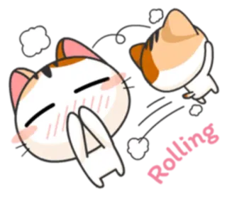 ☺️ cat, cute, sticker, cartoon, animal telegram sticker