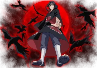 😏 Itachi Naruto 宇智波鼬, 火影忍者, 动漫, 漫画, 乌鸦, 忍者 telegram sticker