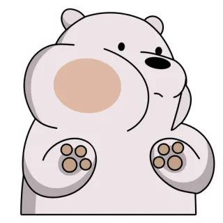 👋 Ice Bear We Bare Bears oso polar, we bare bears, oso de dibujos animados, animado, lindo, divertido, personaje telegram sticker