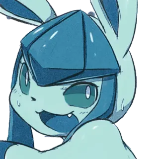 😝 Glaceon Pokemon givrali, pokemon, type glace, mignon, animé telegram sticker