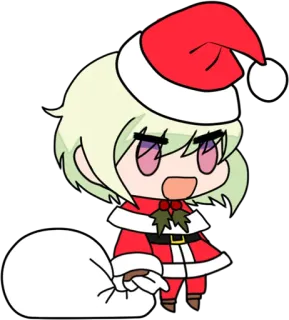 🎁 Christmas, Santa Claus, chibi, cute, holiday, cartoon telegram sticker