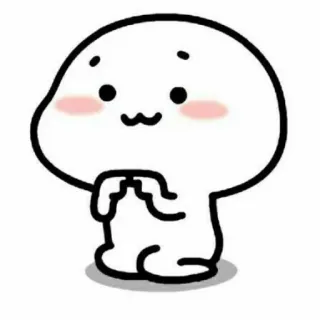 😓 niedlich, Cartoon, lächelnd, Blob, kawaii telegram sticker