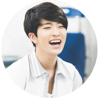 😆 potret, pria, tersenyum, bahagia, asia, orang telegram sticker