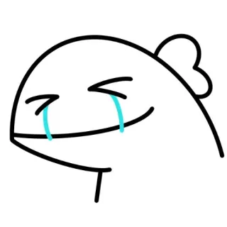 🦖 Kartun, Emoji, Menangis, Emosi, Sedih, Meme whatsapp sticker