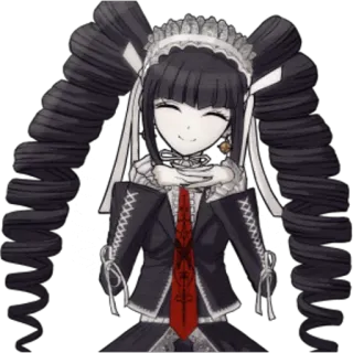 😏 Celestia Ludenberg Danganronpa Anime, Manga, Celestia Ludenberg, Danganronpa, Personaggio, Sorridendo telegram sticker