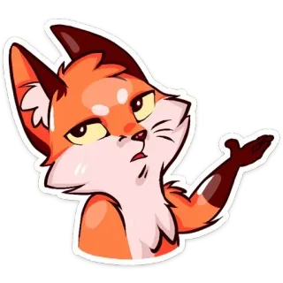 💁‍♂️ rubah, hewan, kartun, lucu, stiker, ilustrasi telegram sticker