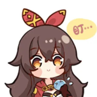 🤤 Amber Genshin Impact 叮... anime, game, imut, karakter, Genshin Impact telegram sticker