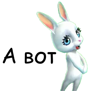 🙃 A зайчик, кролик, милый, животное whatsapp sticker
