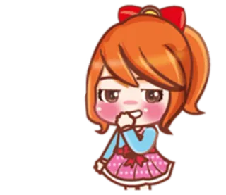 😏 Hoạt hình, Cô gái, Dễ thương, Anime, Manga, Sticker telegram sticker