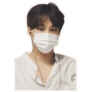 🕶 persona, maschera, uomo, cuffie, kpop, cantante, celebrità, ritratto telegram sticker
