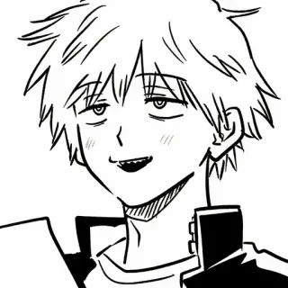 ☺️ Denji Chainsaw Man Денджи, Человек-бензопила, Аниме, Манга, Персонаж, Улыбка telegram sticker