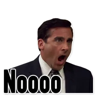 🙅‍♂️ Michael Scott The Office Nooooo shocked, scream, the office, tv show, michael scott telegram sticker