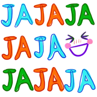 😂 JAJAJA laughing, funny, expression, cartoon, humor whatsapp sticker