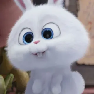 🐰 Snowball The Secret Life of Pets coniglio, coniglietto, bianco, carino, animale, animale domestico, cartone animato whatsapp sticker