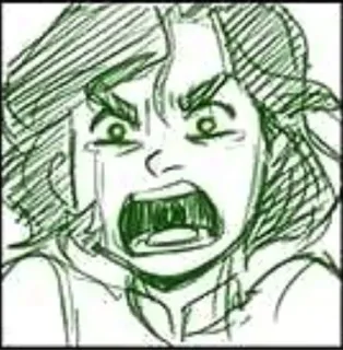 🤬 dessin, colère, cri, émotion telegram sticker