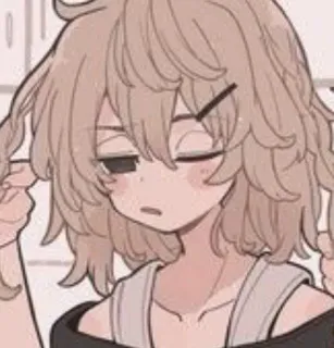 😒 Anime, Kartun, Gadis, Lucu, Gaya rambut, Estetis telegram sticker