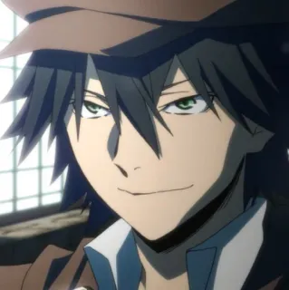 ☄ Ranpo Edogawa Bungou Stray Dogs Anime, Ranpo Edogawa, Bungou Stray Dogs, Detective, Sombrero, Personaje de anime whatsapp sticker