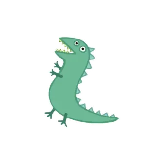 🐊 Mr. Dinosaur Peppa Pig dinozaur, kreskówka, świnka peppa, zwierzę telegram sticker
